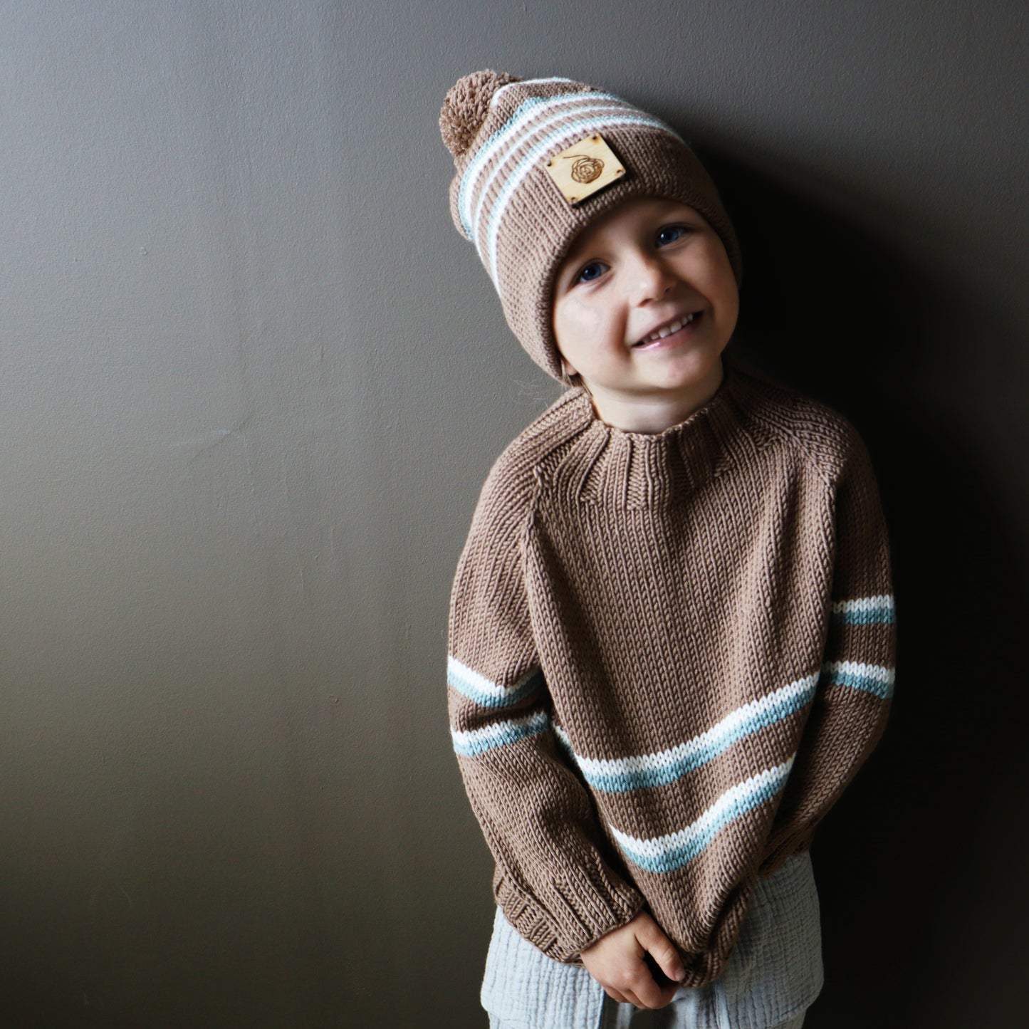 70's Set - Pullover und Mütze für Kinder