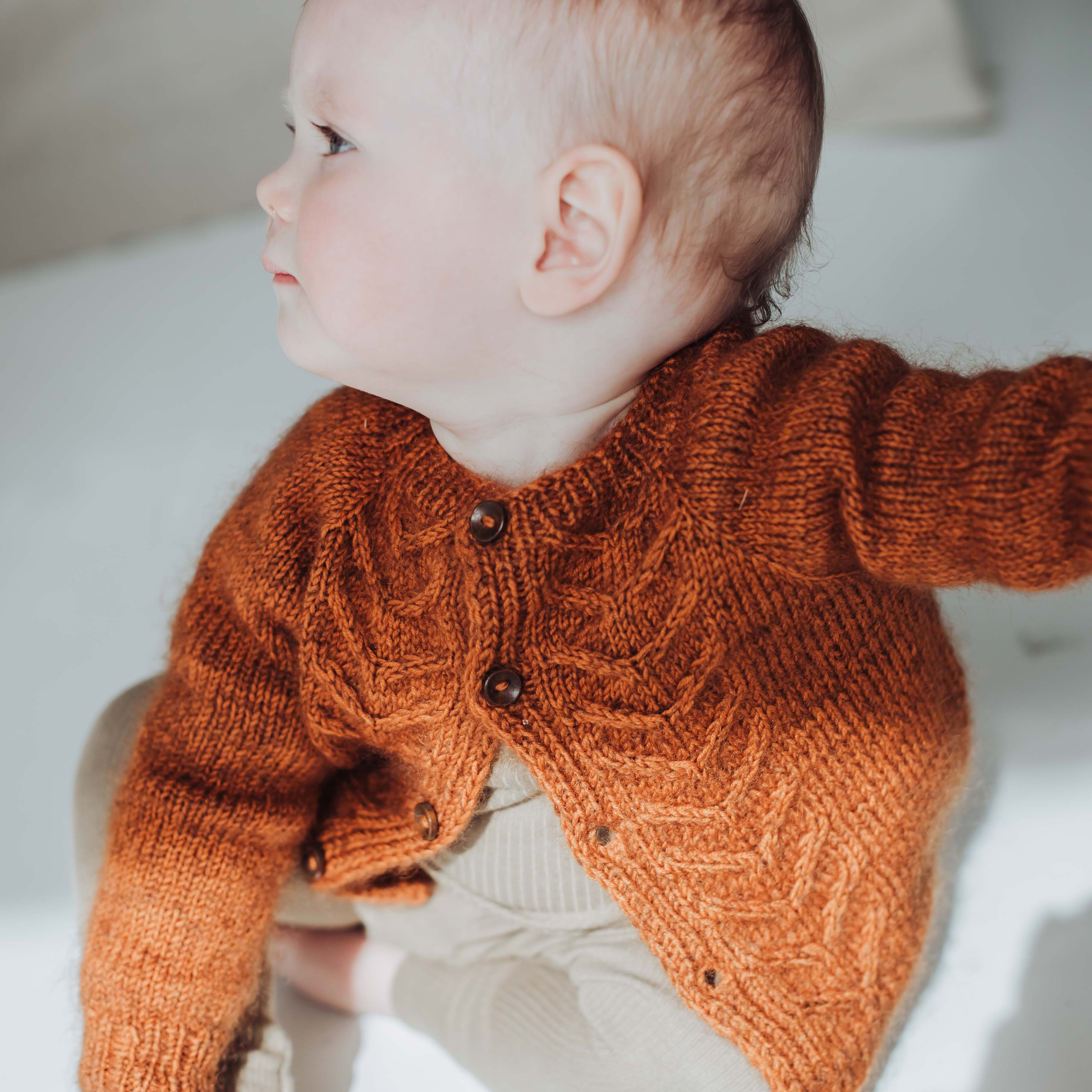 Orange 2024 baby cardigan